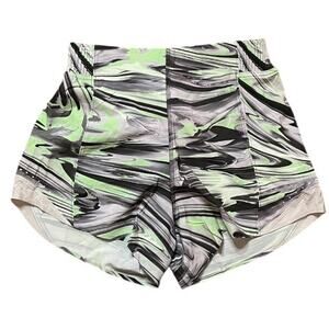 Lululemon Hotty Hot HR Short 4" Size 4 Paint Glide Warp Multi / Chrome